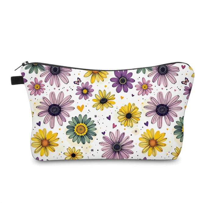 Pouch - Floral Teal Purple Yellow