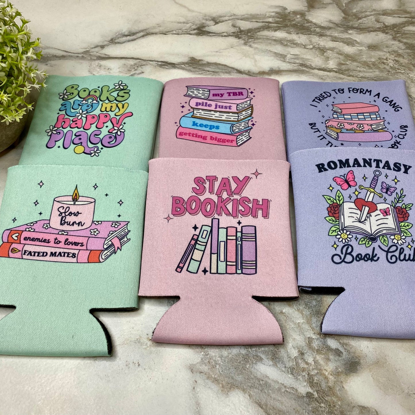Neoprene Cup Holder Koozie Tumbler - Book