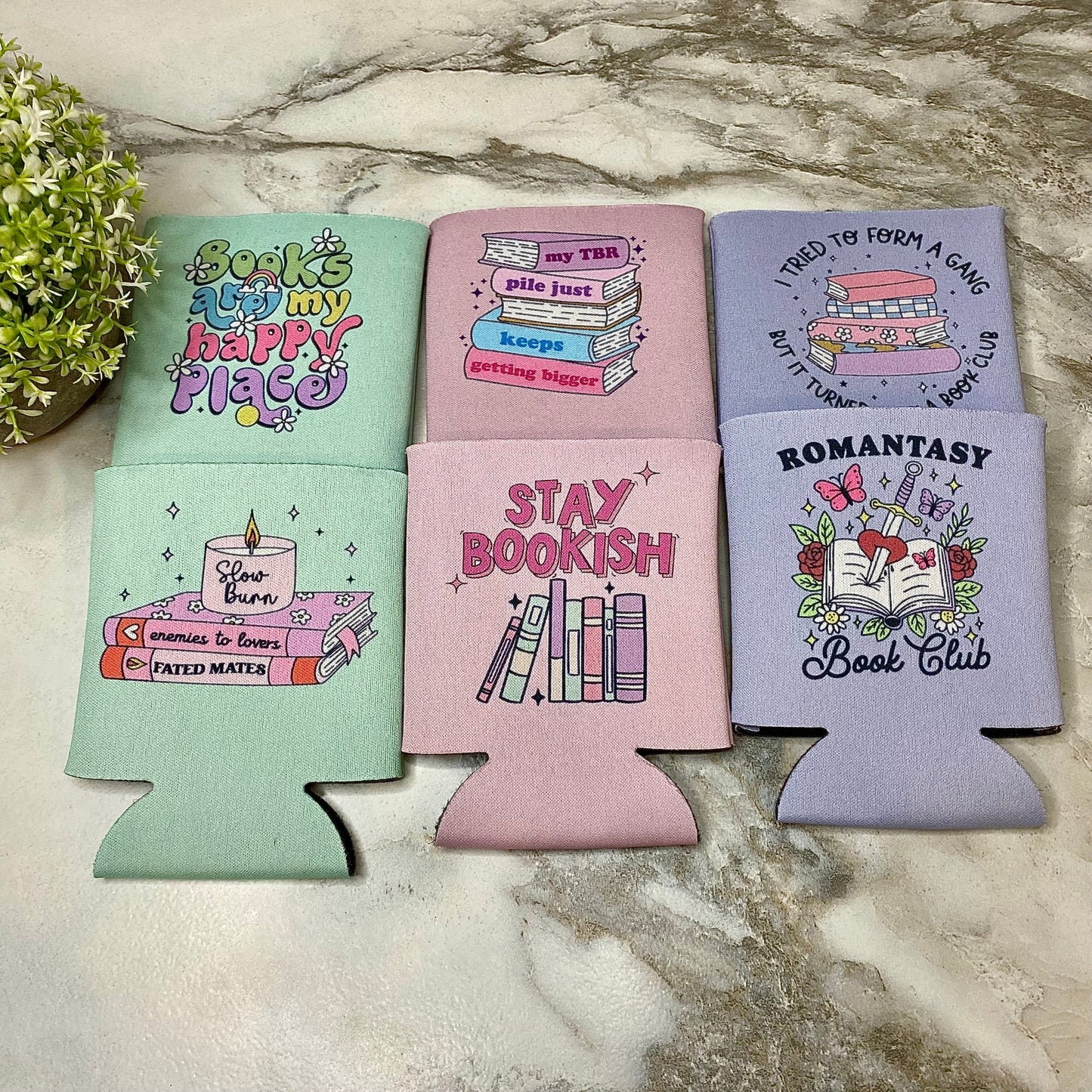 Neoprene Cup Holder Koozie Tumbler - Book