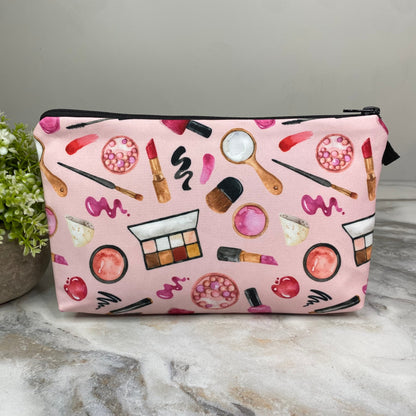 Pouch - Makeup Lipstick Eye Shadow on Pink