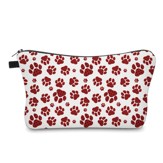 Pouch - Christmas White Red Paw - PREORDER ENDS 10/20