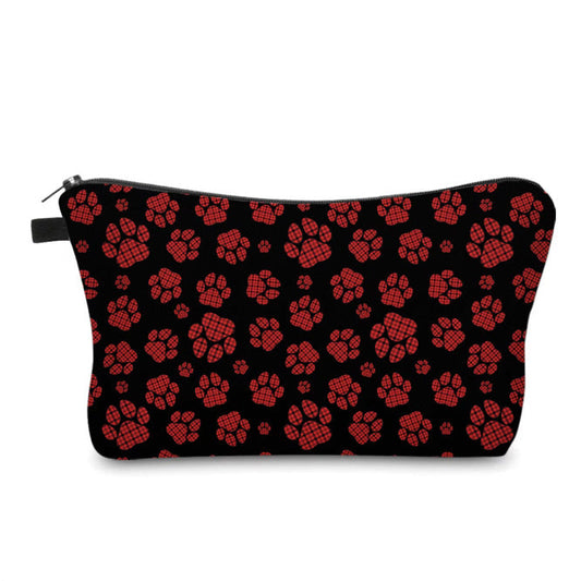 Pouch - Christmas Black Red Paw - PREORDER ENDS 10/20