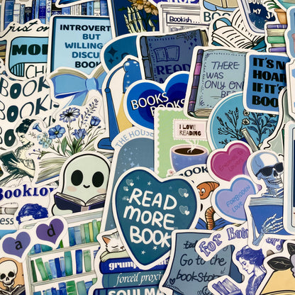 Stickers - Books & Blue