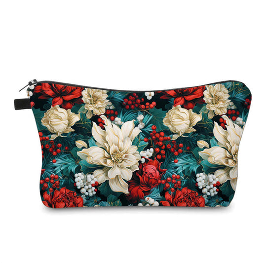 Pouch - Christmas Bold Emerald Floral - PREORDER ENDS 10/20