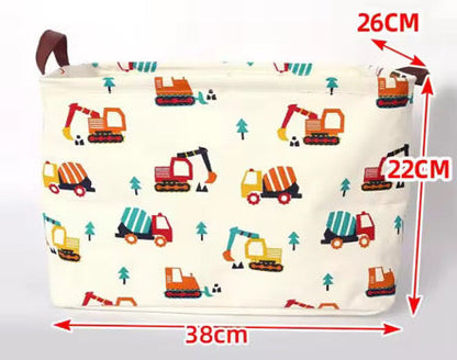 Pop Up Canvas Basket - Trucks