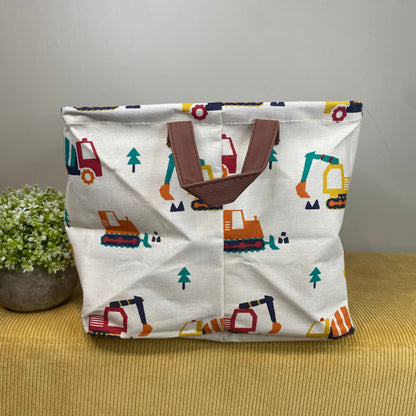 Pop Up Canvas Basket - Trucks