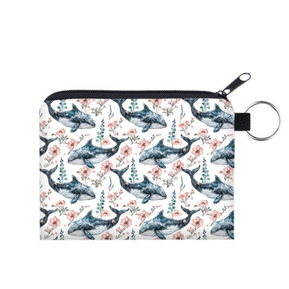 Mini Pouch - Floral Whale