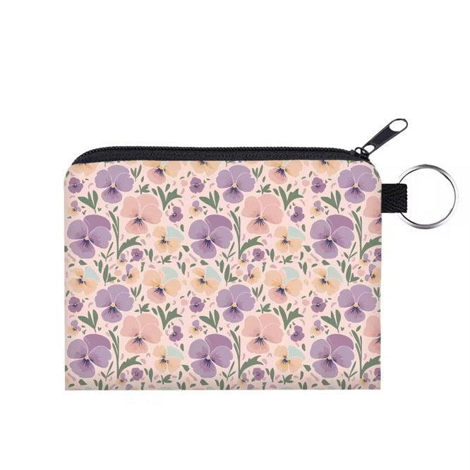Mini Pouch - Floral Pink Purple Orange