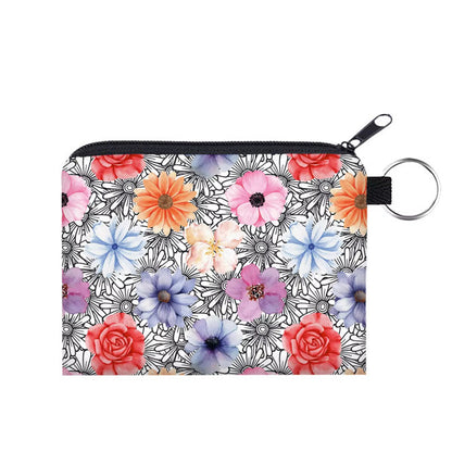 Mini Pouch - Floral Black & White